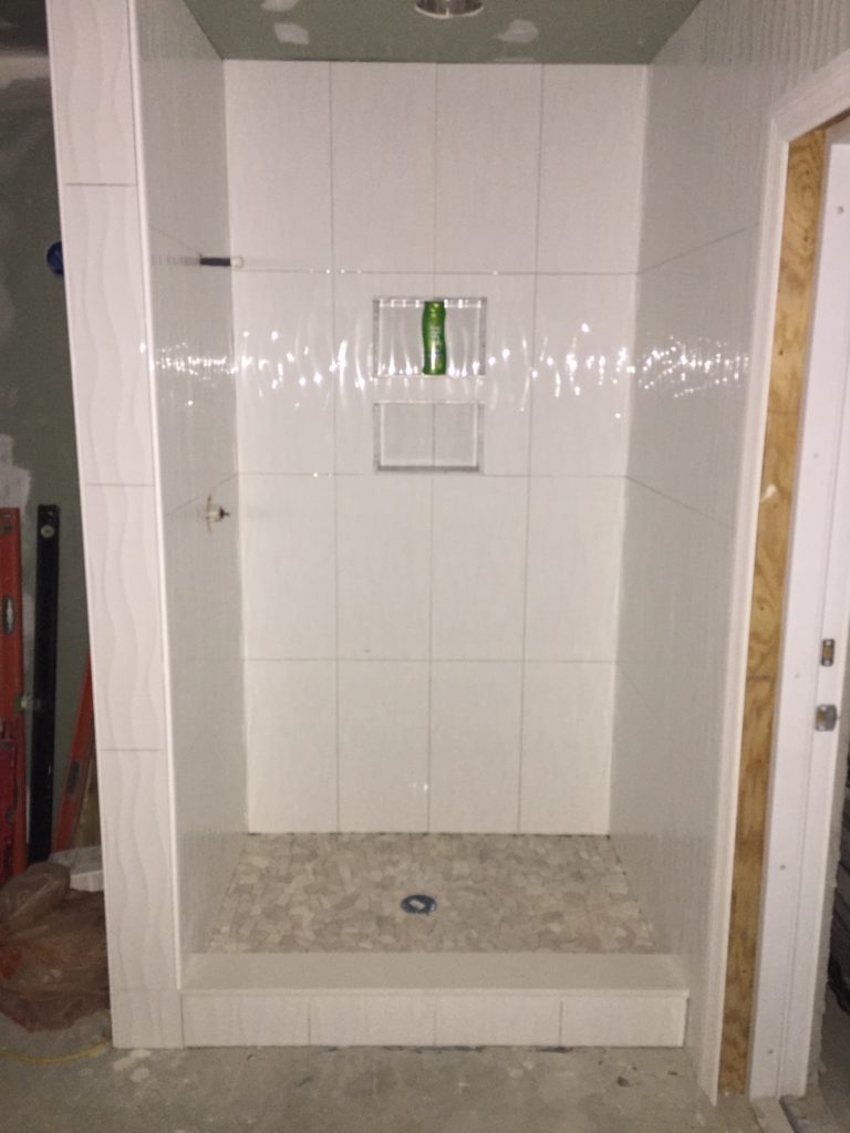 shower remodel with glass