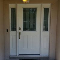 Entry door with half lite side lights